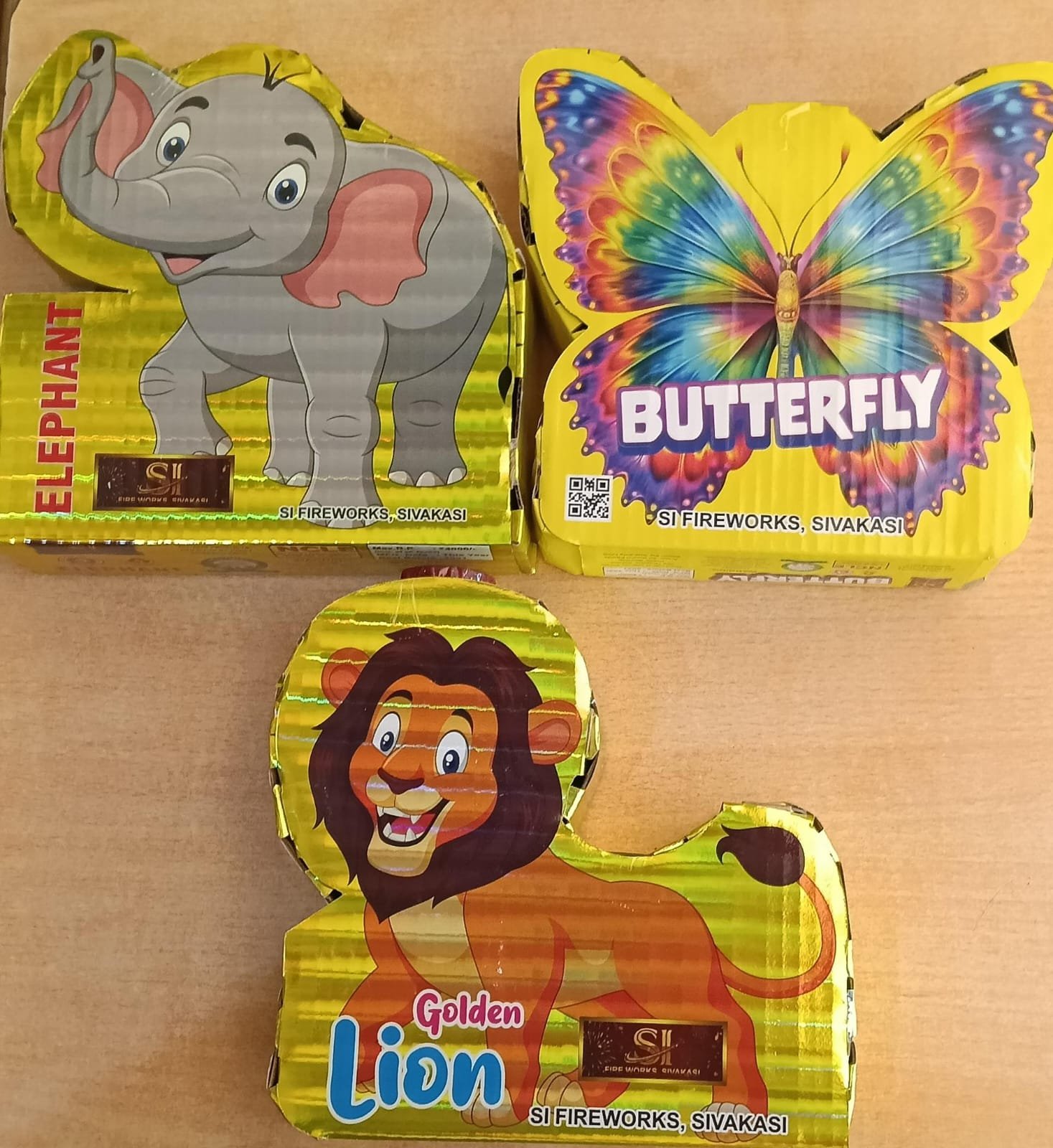 YAANAI , LION, BUTTERFLY